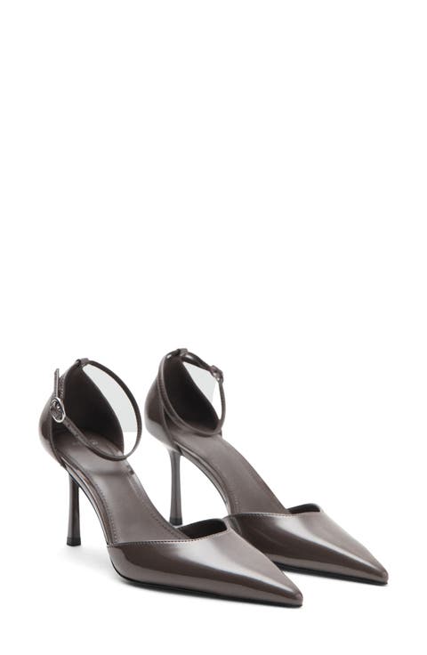 Pointed Toe Ankle Strap Pump (Women)