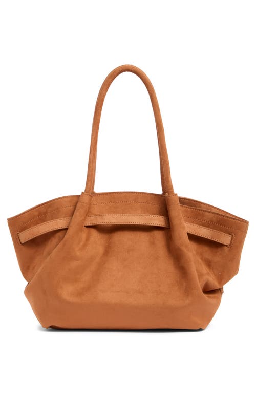 Jw Pei Hana Medium Faux Suede Tote Bag In Brown