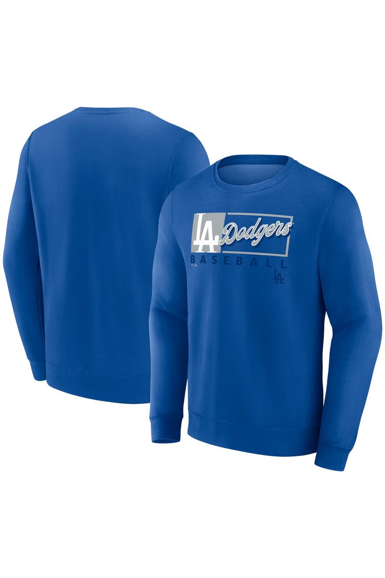 Men's Fanatics Royal Los Angeles Dodgers Focus Fleece Pullover Sweatshirt, Main, color, Royal