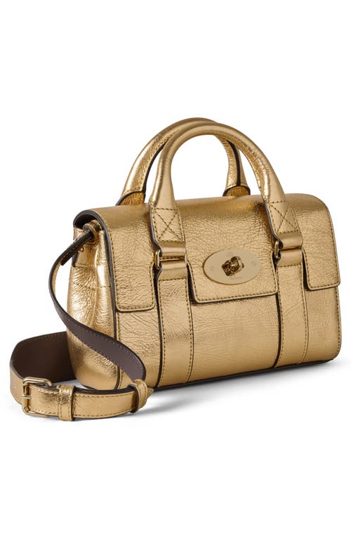 Mulberry Mini Heritage Bayswater Metallic Leather Satchel