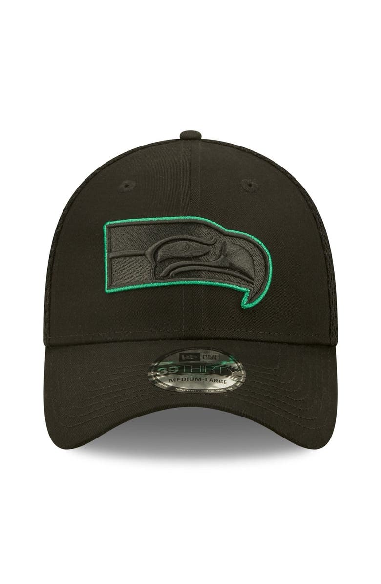 New Era Men's New Era Black Seattle Seahawks Team Neo 39THIRTY Flex Hat, Alternate, color,