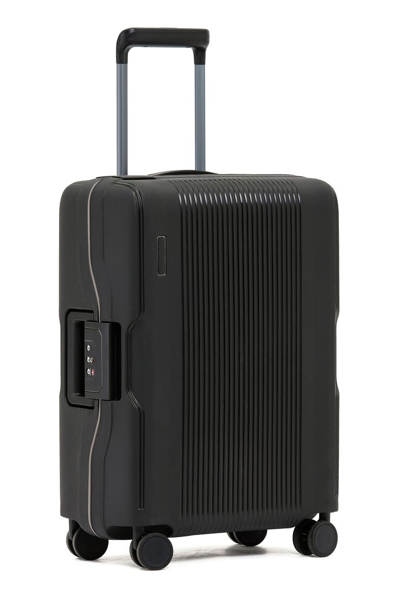 Fort Hardshell 21-Inch Clamped Carry-On, Alternate, color, BLACK