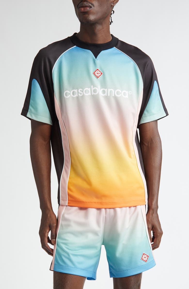 Casablanca Football Raglan Sleeve T-Shirt, Main, color, 