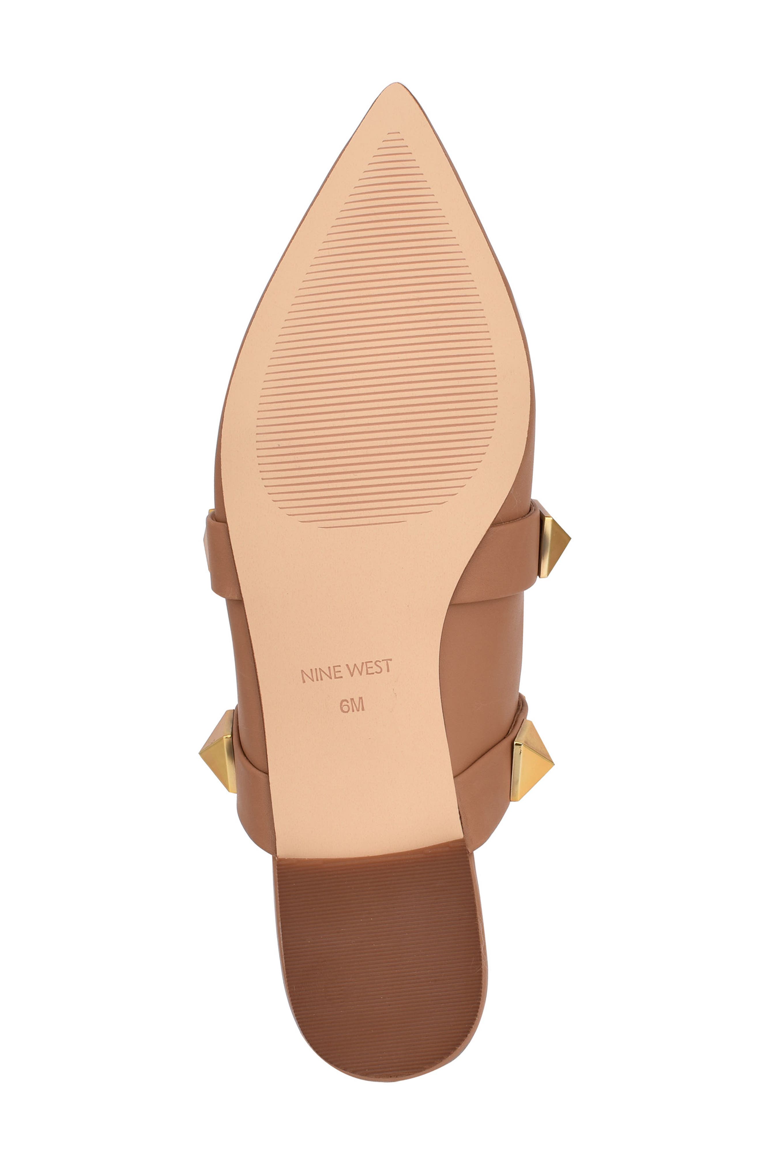 Dua Pointed Toe Flat, Alternate, color, MEDIUM NATURAL LEATHER