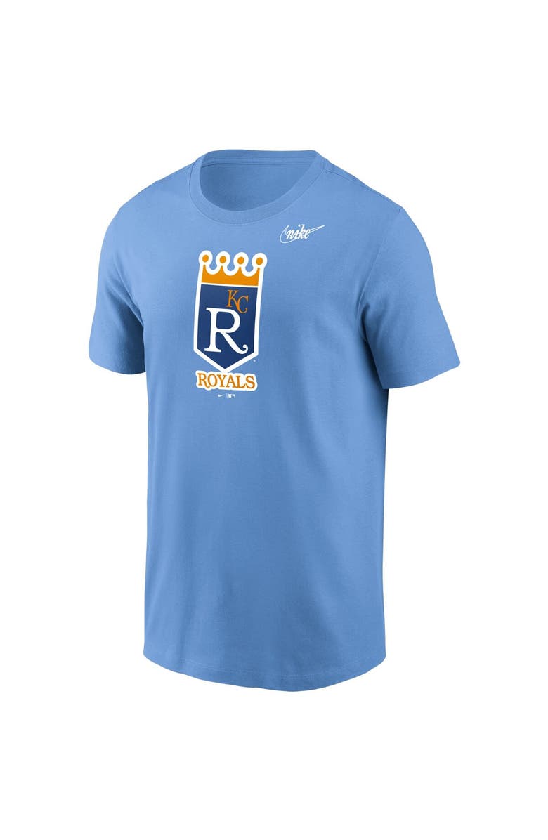 Nike Men's Nike Light Blue Kansas City Royals Cooperstown Collection Logo T-Shirt, Alternate, color, 