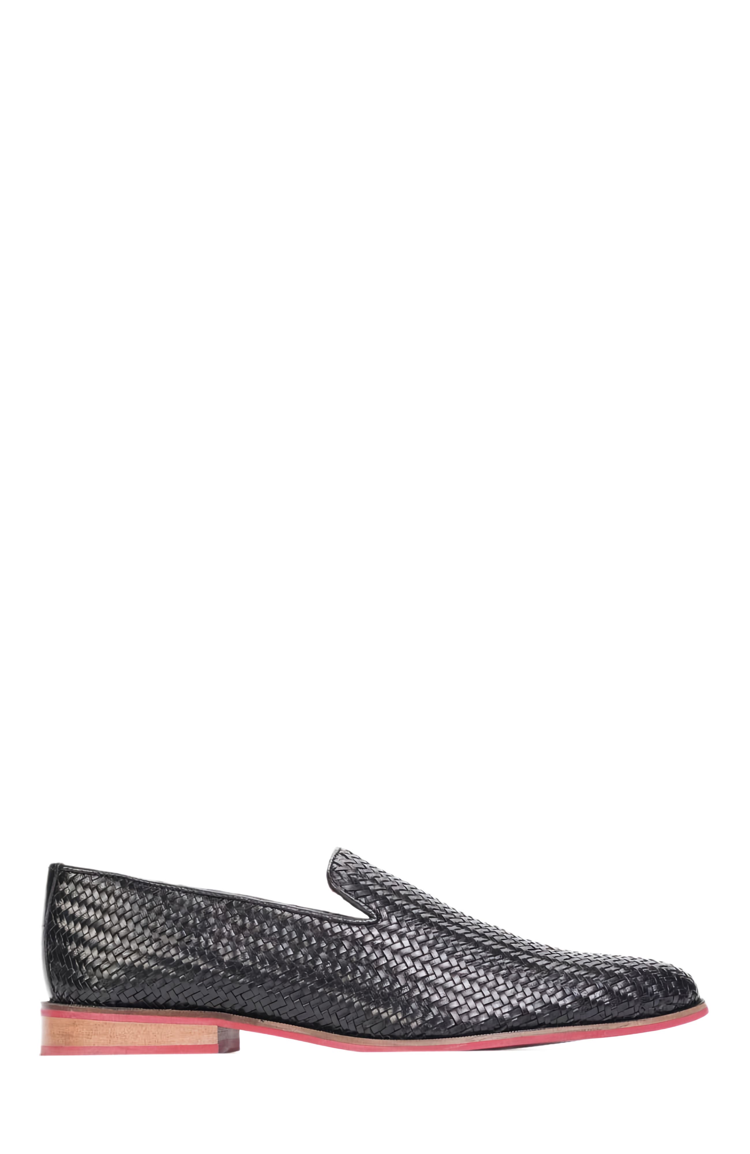 CARLOS SANTANA Gibson Weave Loafer, Main, color, Black