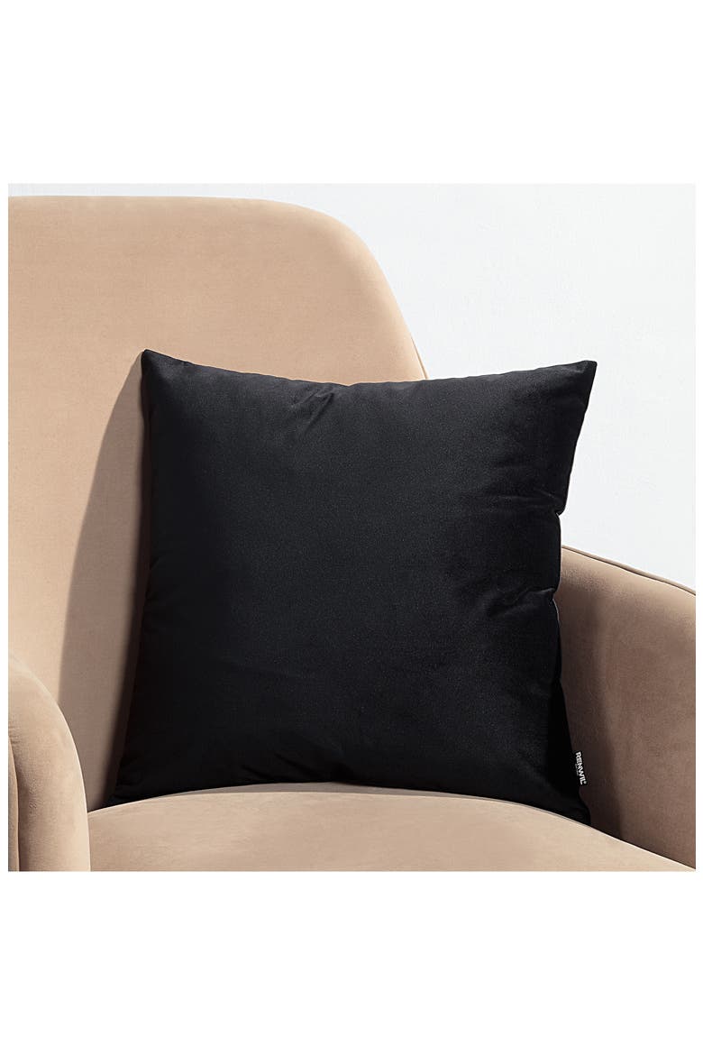 Anemone Accent Pillow, Alternate, color, BLACK