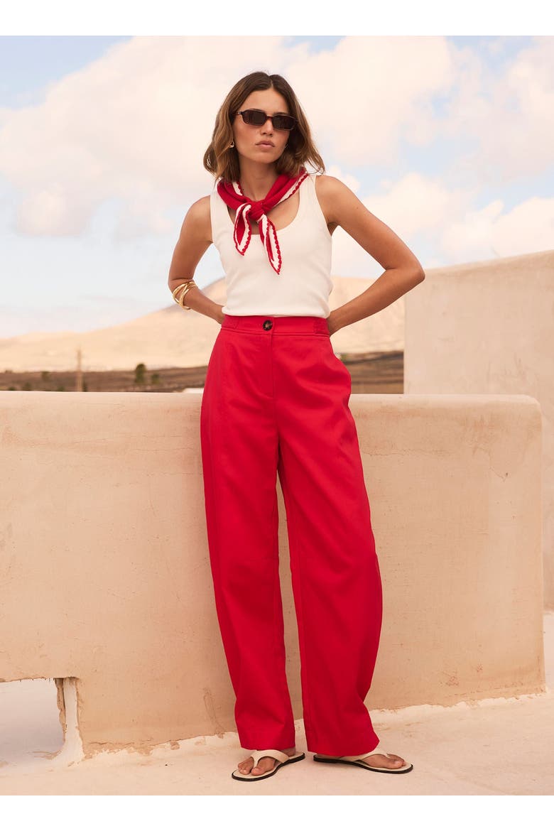 Wide Leg Utility Trousers, Alternate, color, Red
