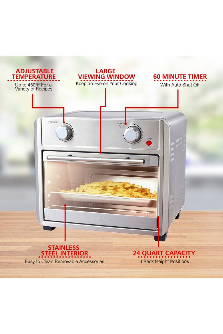 1700W 24 Quart Convection Air Fryer Toaster Oven Silver, Alternate, color, Silver