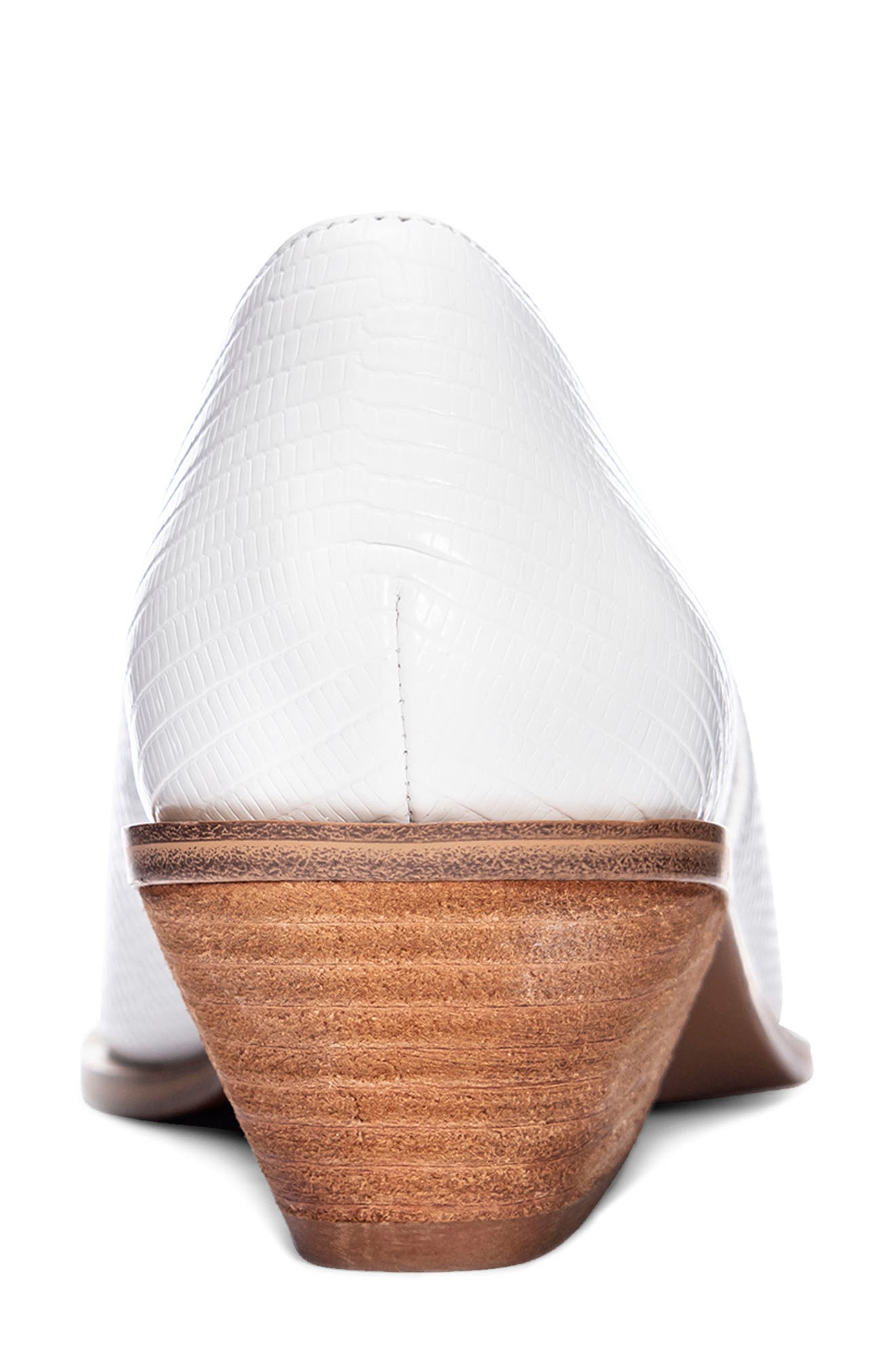 Matcha d'Orsay Flat, Alternate, color, WHITE FAUX LEATHER