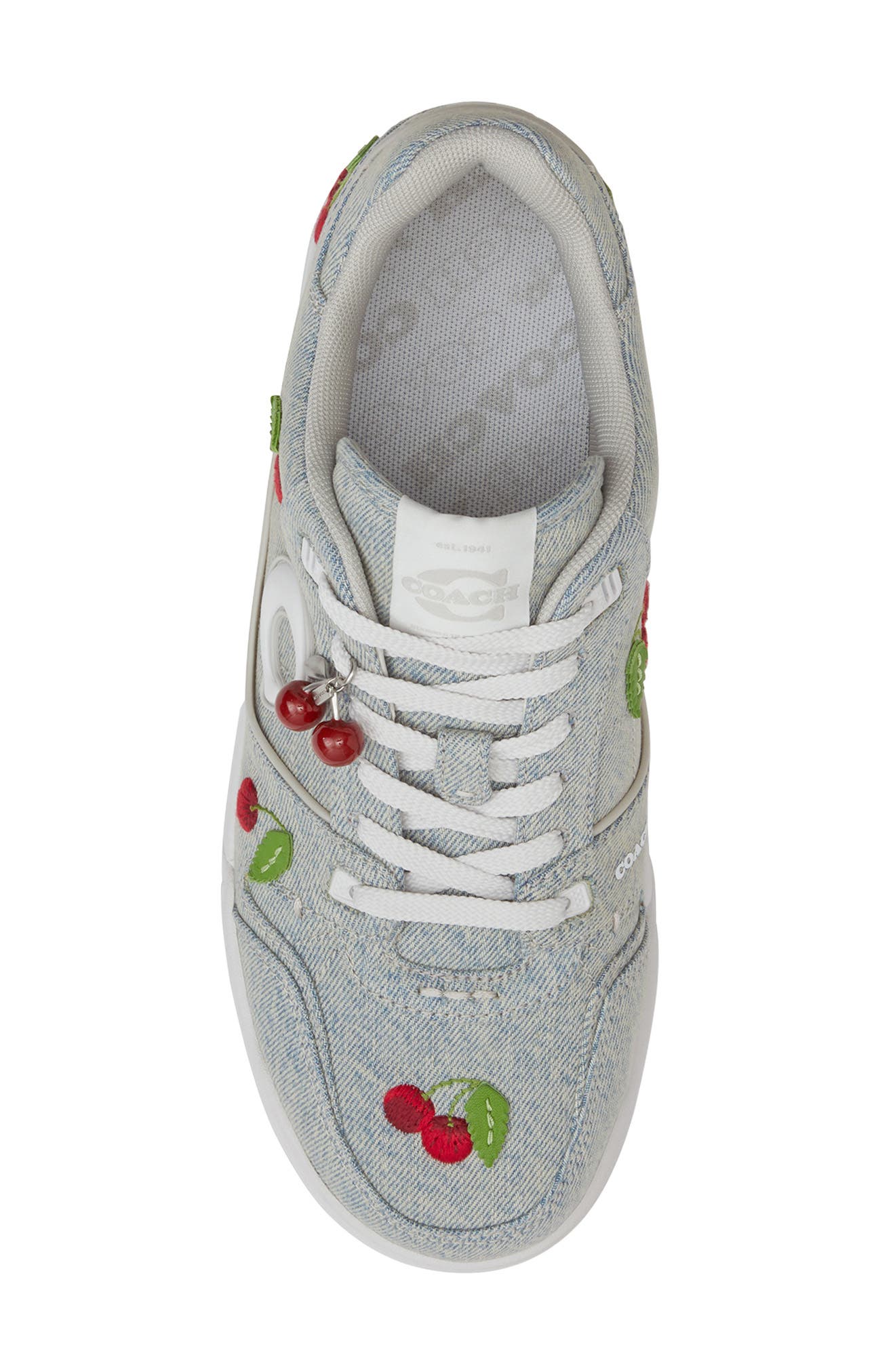 COACH Soho Denim Cherries Sneaker, Alternate, color, 