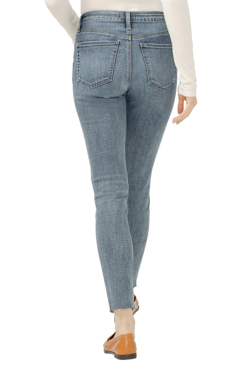 Silver Jeans Co. Most Wanted Raw Hem Mid Rise Skinny Jeans, Alternate, color, Elenore