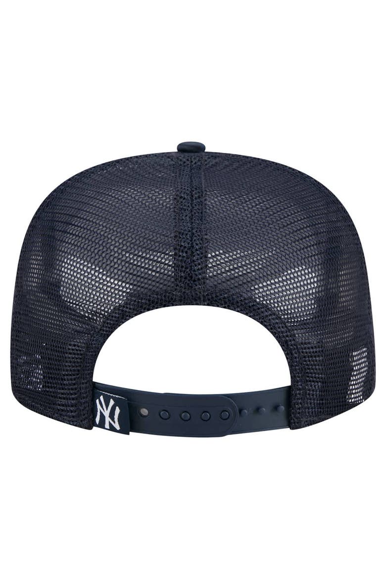 Men's New Era Navy New York Yankees Retro Satin Script Golfer Adjustable Hat, Alternate, color, Navy