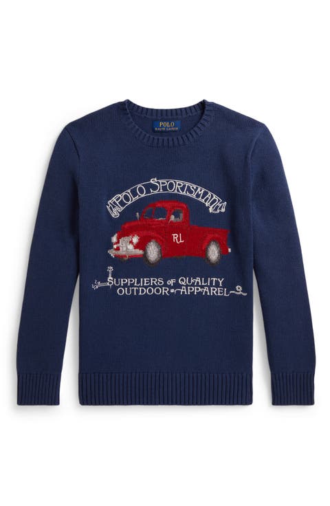 Kids' Logo Cotton Sweater