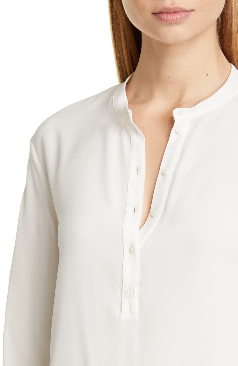 Fabiana Filippi Satin & Jersey Pullover Blouse, Alternate, color,