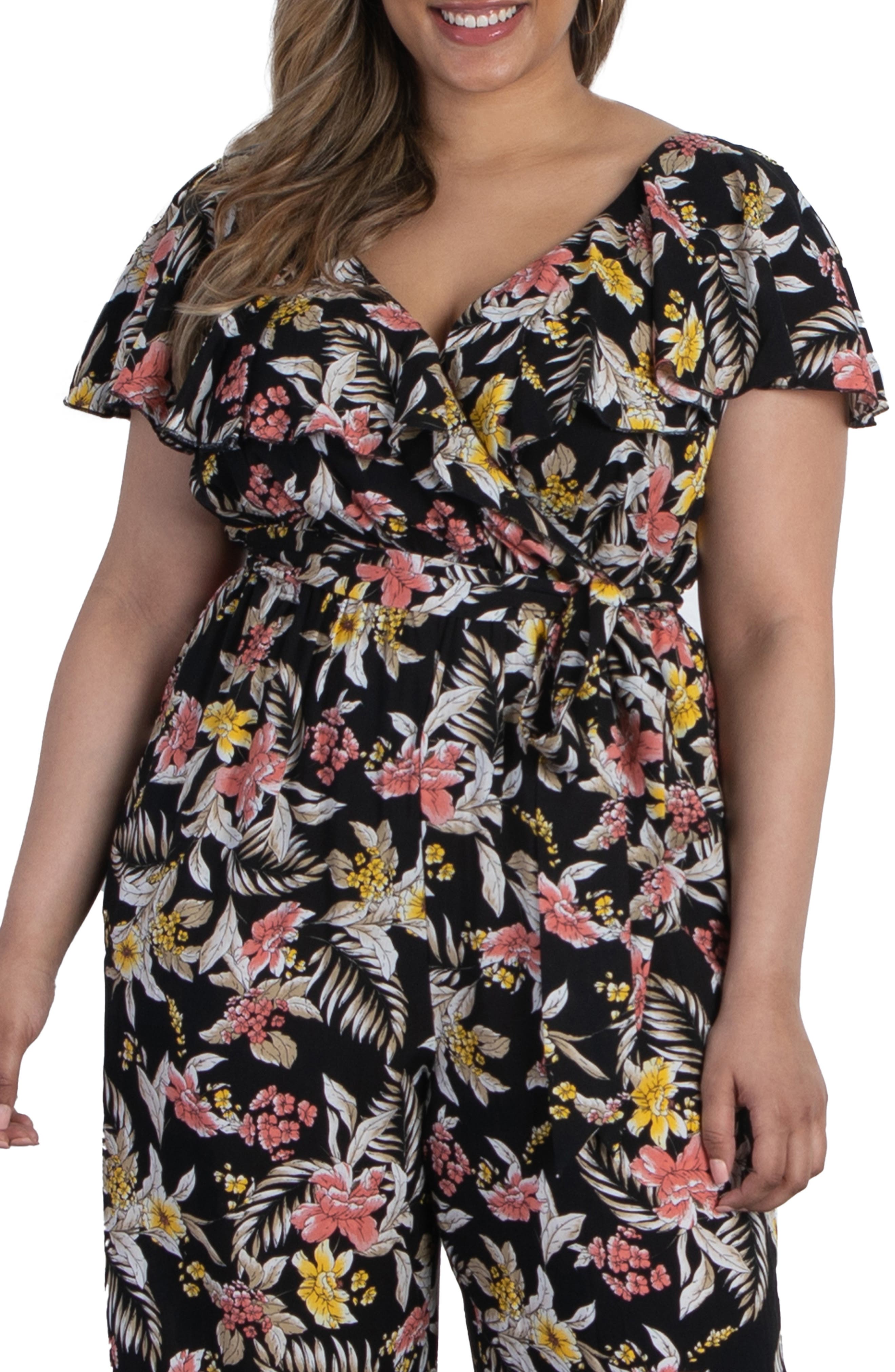 Kiyonna Odessa Ruffle Jumpsuit (Women) | Nordstrom