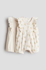 H&M 2-pack Frill-detail Romper Suits