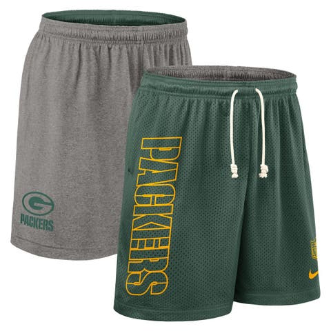 Men's Nike Green Green Bay Packers Sideline Reversible Performance Shorts