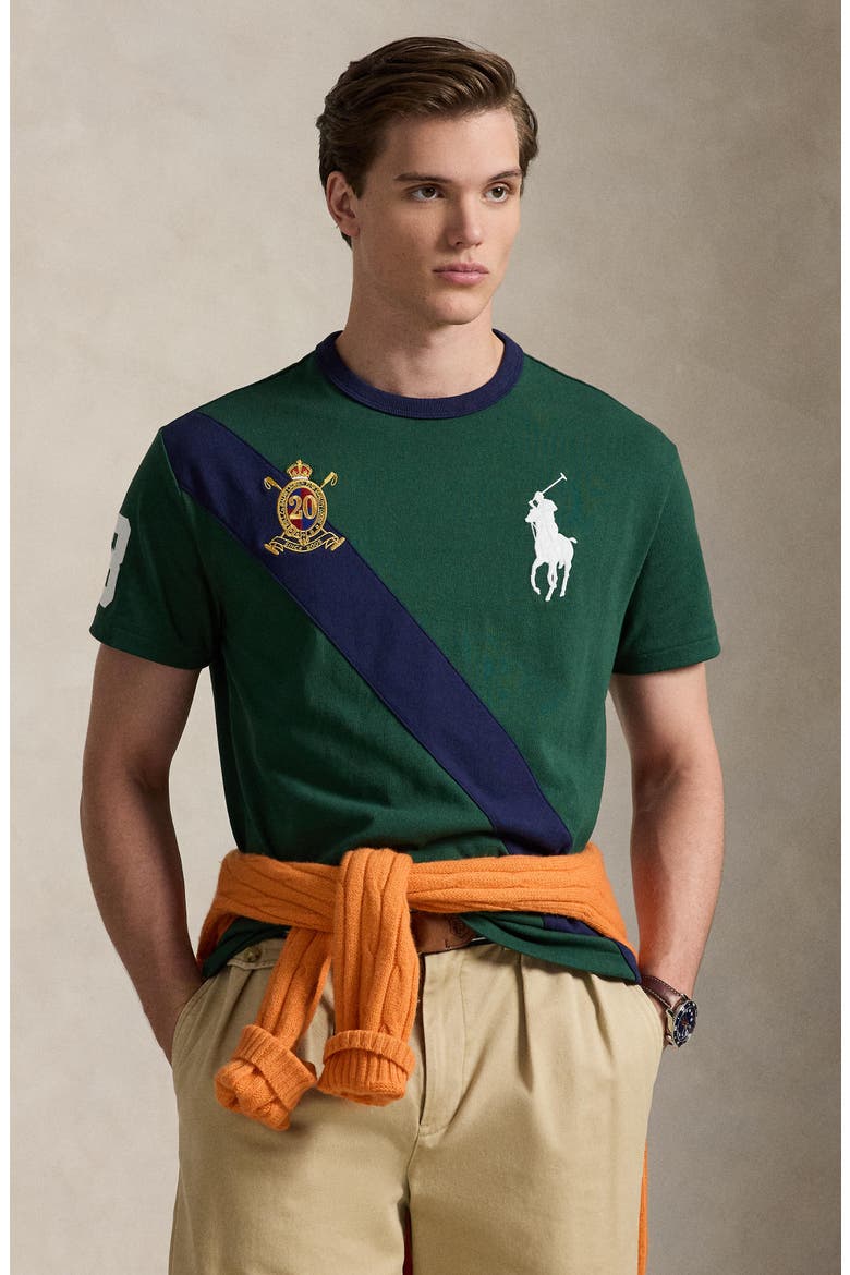 Heavyweight Jersey T-Shirt, Alternate, color, VINTAGE PINE/ NEWPORT NAVY