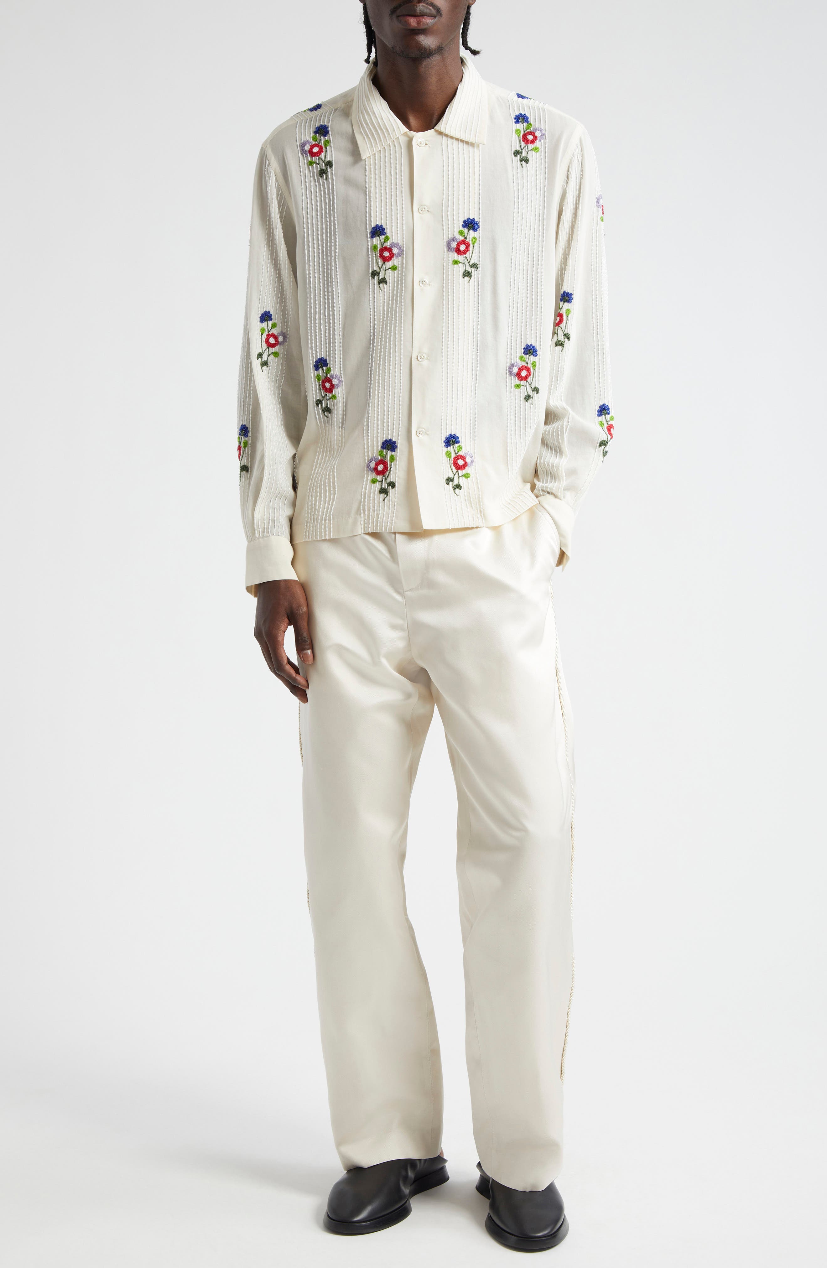 Roping Silk Twill Tuxedo Trousers - image 2