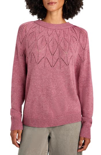 Splendid Stowe Diamond Yoke Sweater In Wildflower