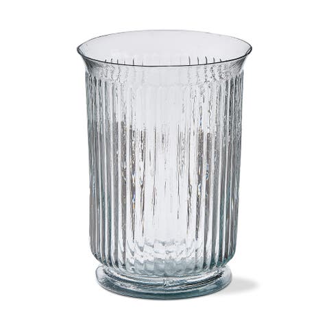 Radiance Large White Glass Vase for Bouquets and Decor