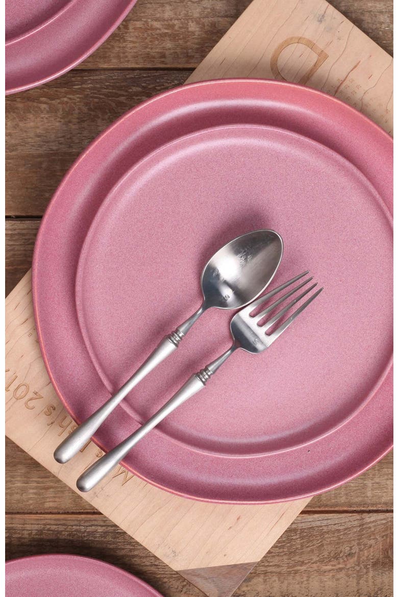 Tom Stoneware 4-Piece Salad Plate Set, Alternate, color, Pink White