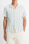 Vince Cabana Stripe Stretch Cotton Camp Shirt
