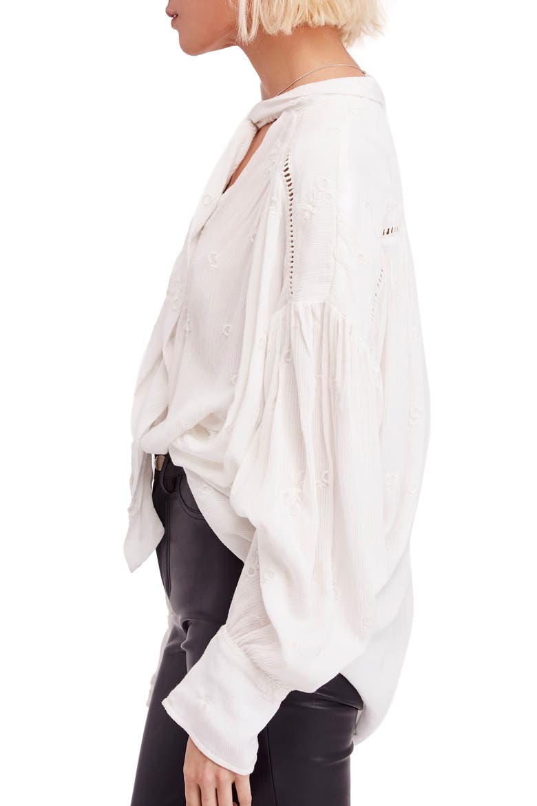 Wishful Moments Tie Neck Top, Alternate, color, IVORY