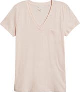 Caslon® Cotton & Modal V-Neck T-Shirt