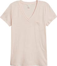 Caslon® Cotton & Modal V-Neck T-Shirt