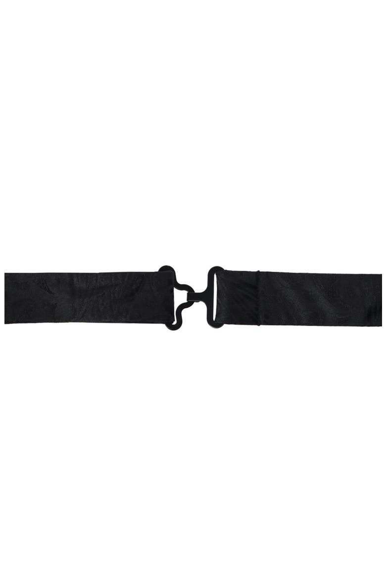Banbury Pre-Tied Silk Bow Tie, Alternate, color, BLACK