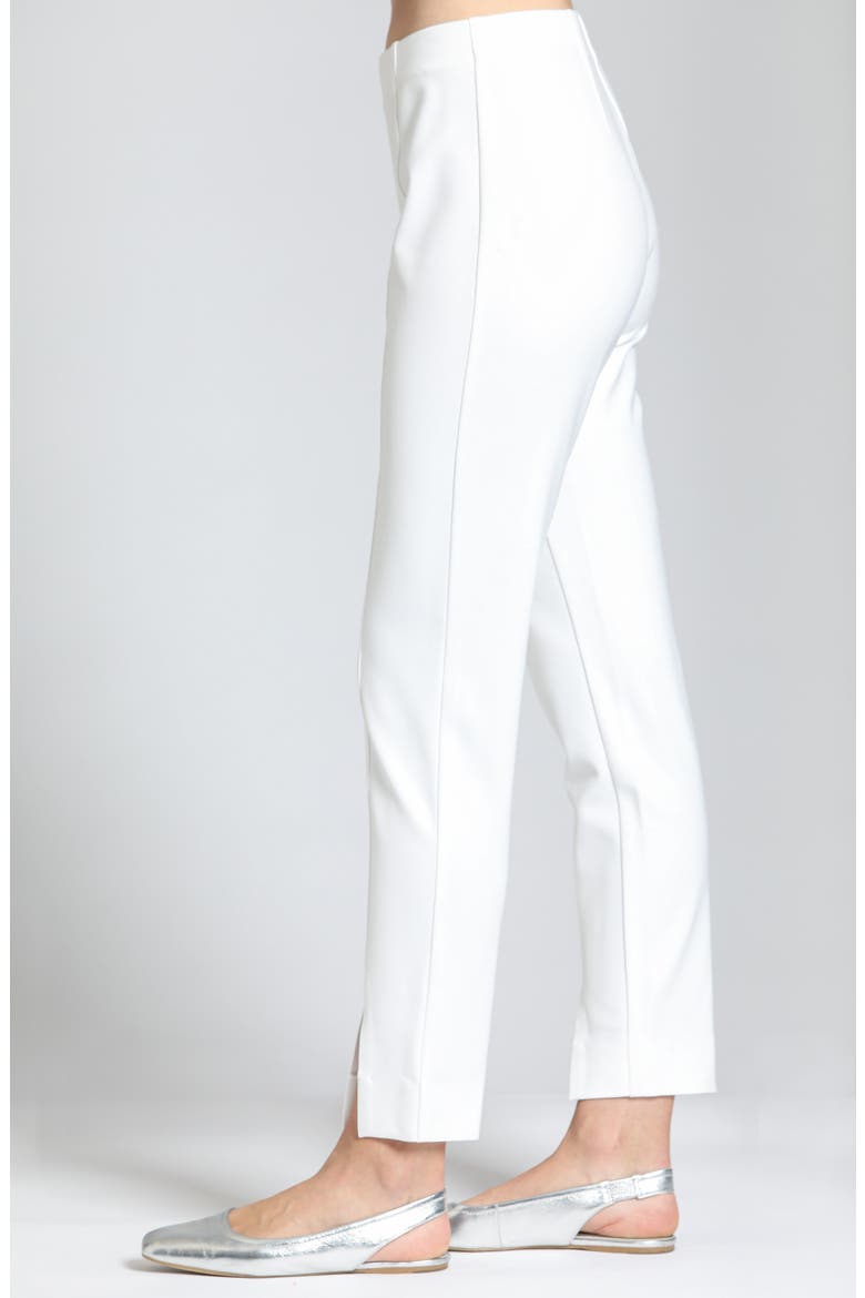 Split Hem Pull-On Crop Slim Pants, Alternate, color, WHITE