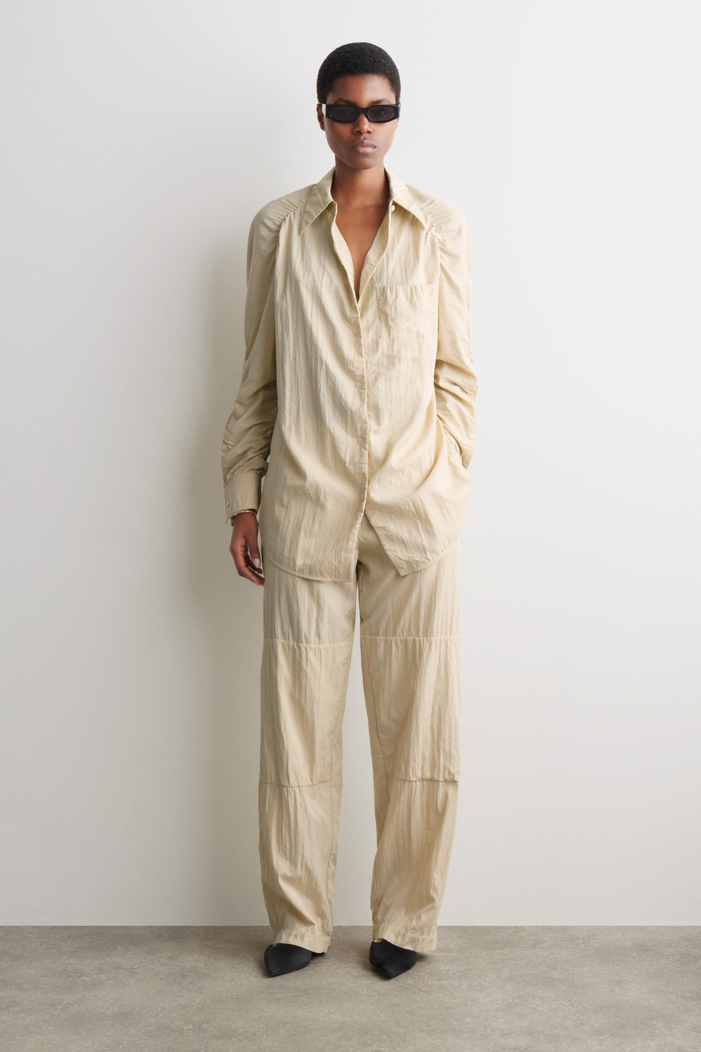 Crinkled-Silk Shirt - image 2