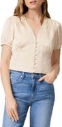 PAIGE Plie Button Front Top