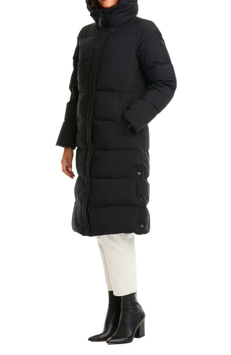 Sanctuary Water Resistant 700 Fill Power Down Hooded Long Coat, Alternate, color,