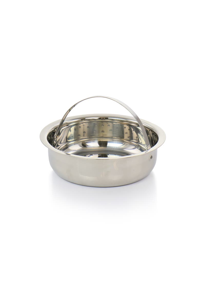 Sangerfield 5 Quart Stainless Steel Pasta Pot with Strainer Lid and Steamer Basket, Alternate, color, Metallic Silver