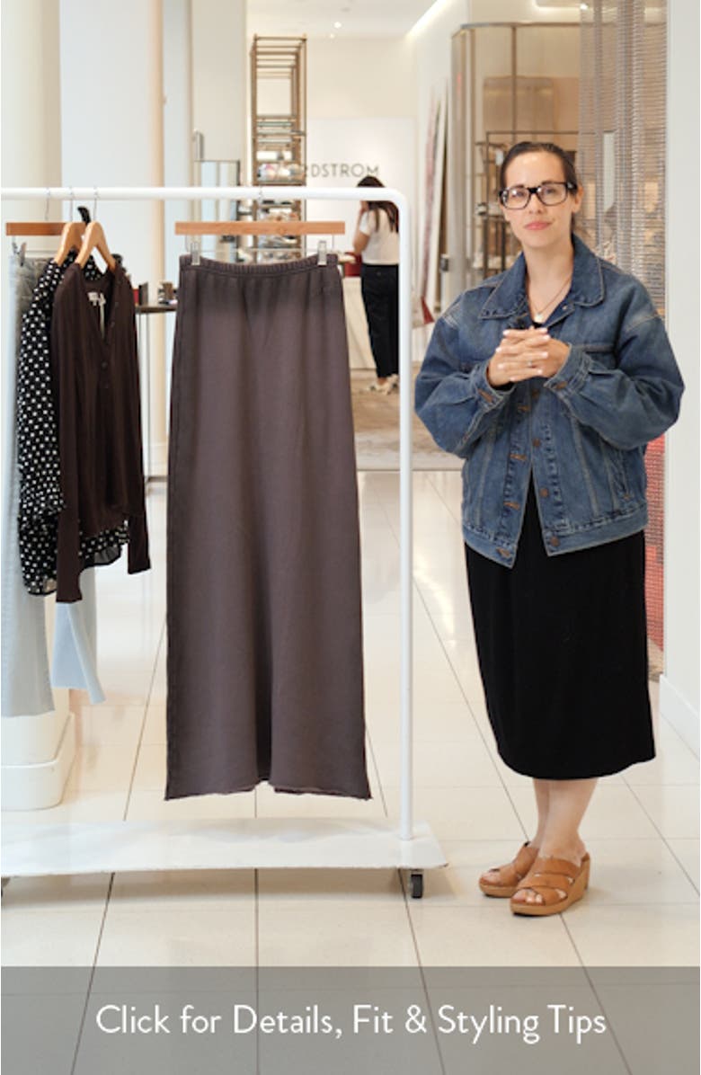 Spray Cotton French Terry Maxi Skirt, sales video thumbnail