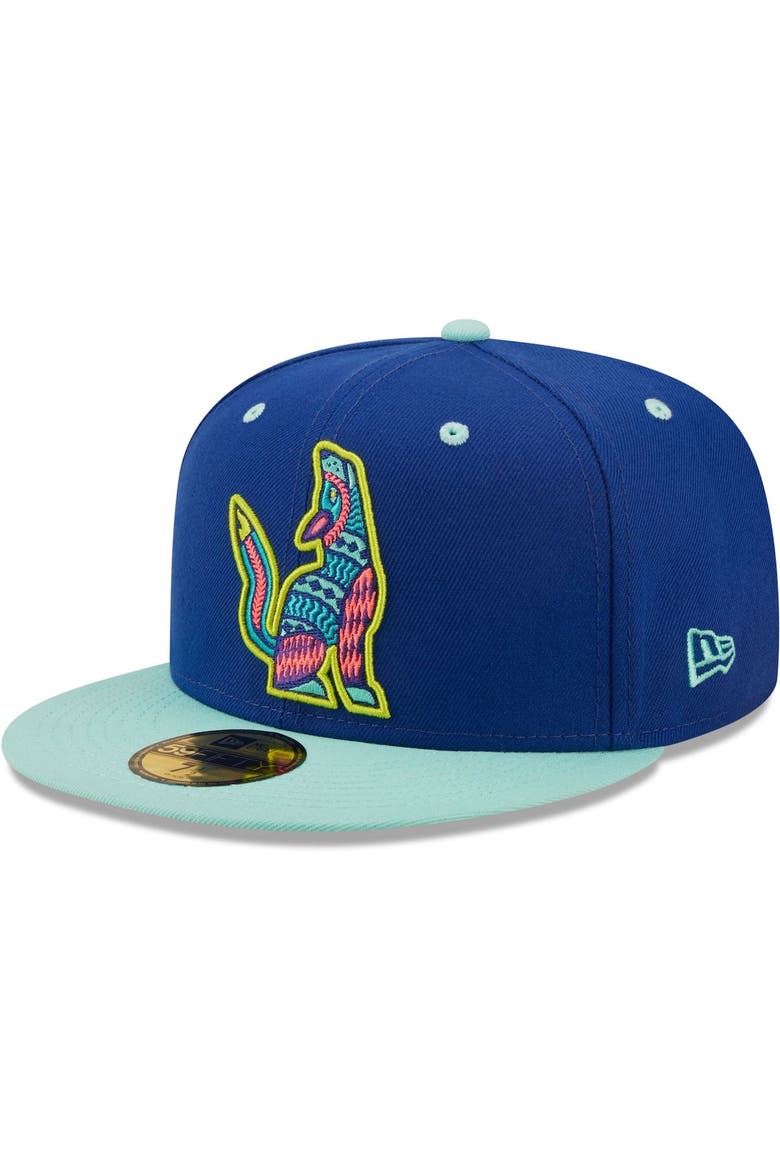 Men's New Era Blue/Mint Soñadores de Hillsboro Copa De La Diversion 59FIFTY Fitted Hat, Main, color, Blue