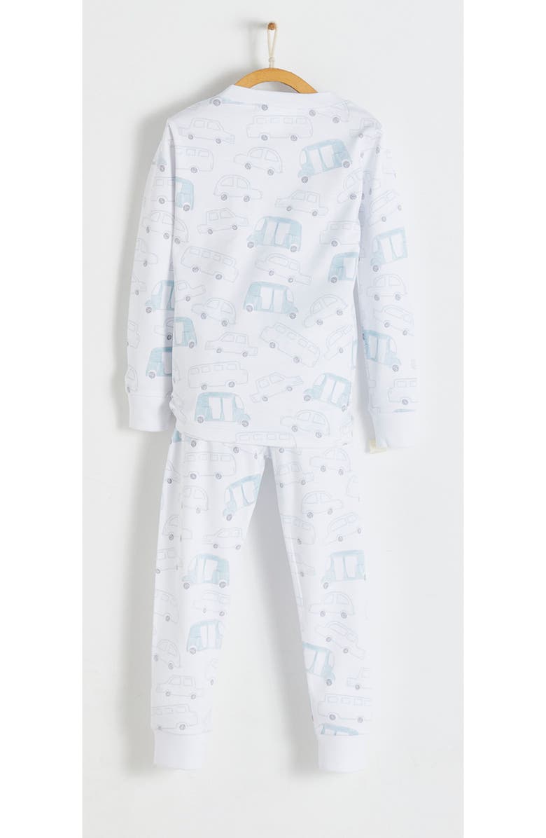 Babycottons Tuc Snug Fit Long Pajama Set for Infant, Alternate, color, White