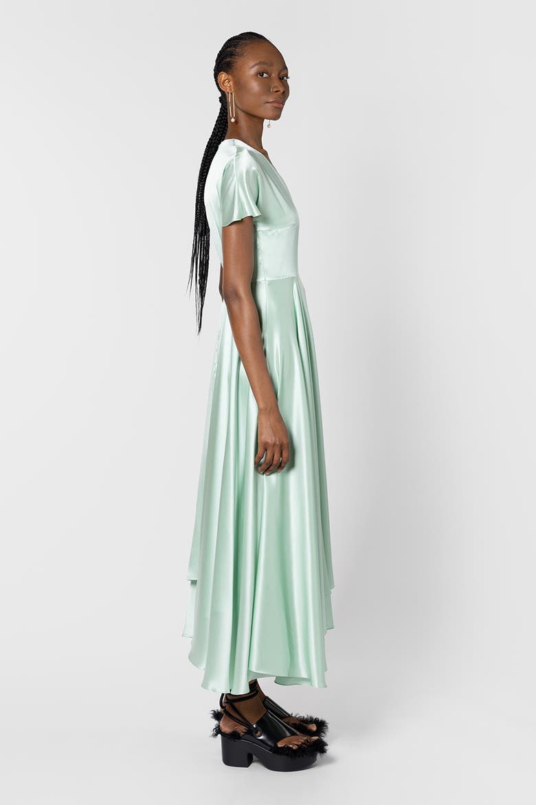 Noma Silk Midi Dress, Alternate, color, Opaline