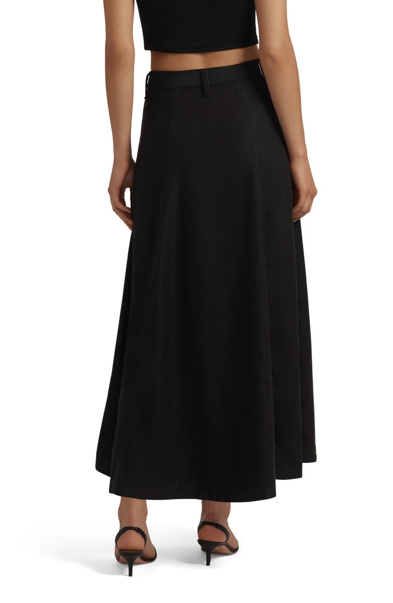 Favorite Daughter The Lila A-Line Denim Skirt, Alternate, color, Jet Black