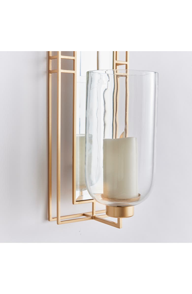 Napa Home & Garden Jemma Decorative Wall Mirror Candle Sconce, Alternate, color, Gold