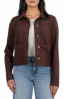 KUT from the Kloth Maddie Faux Suede Trucker Jacket
