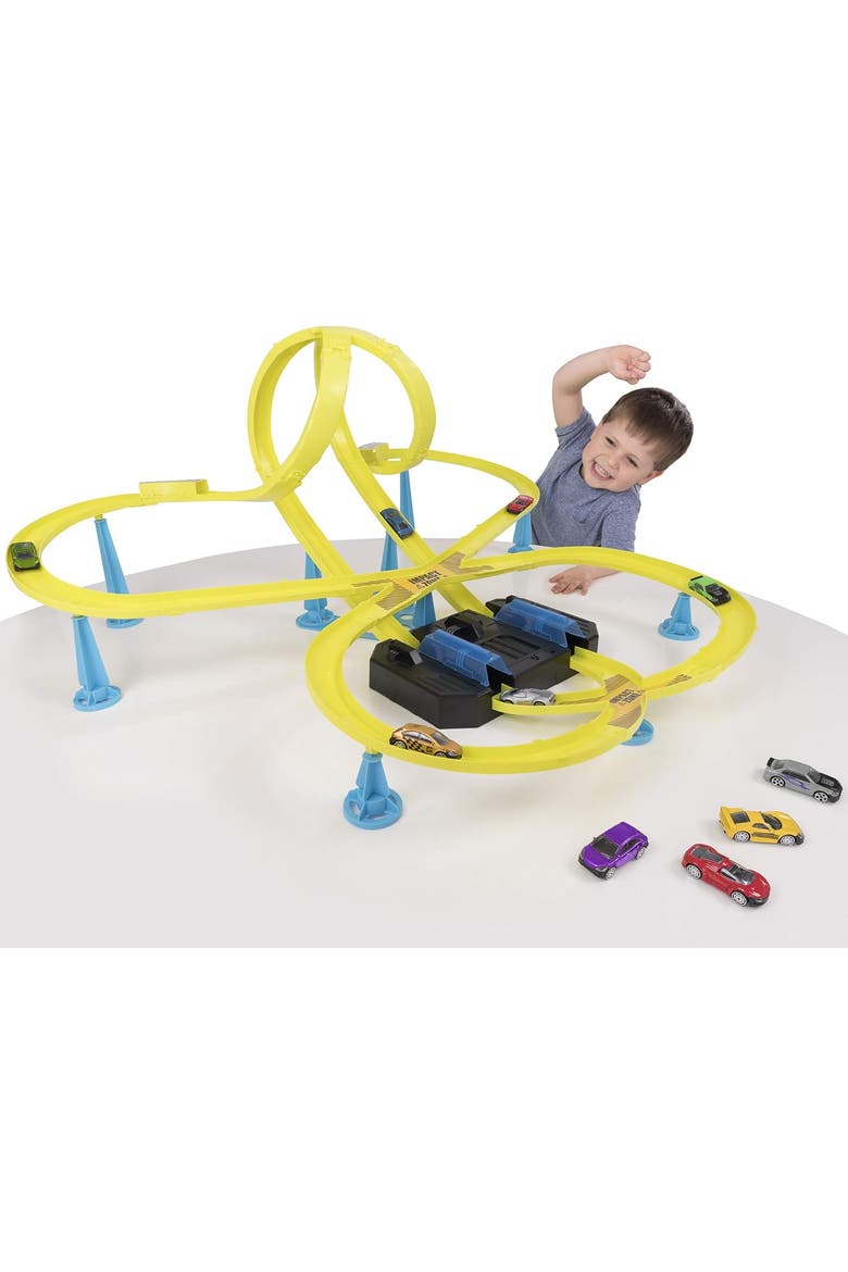 Thunder Dome Track Set and 10 Cars, Alternate, color, Multicolored