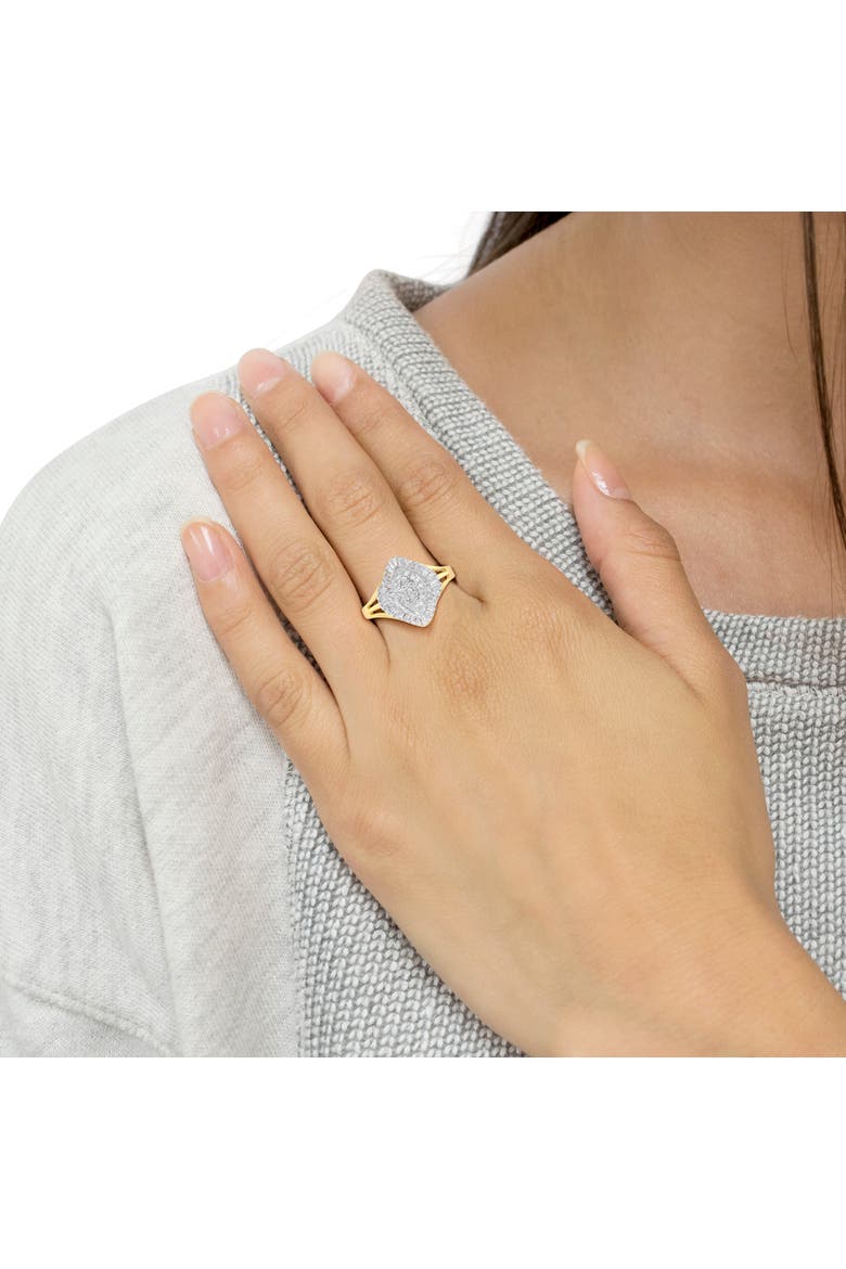 10K Yellow Gold 1/2 Cttw Diamond Swirl Cocktail Ring, Alternate, color, Yellow Gold