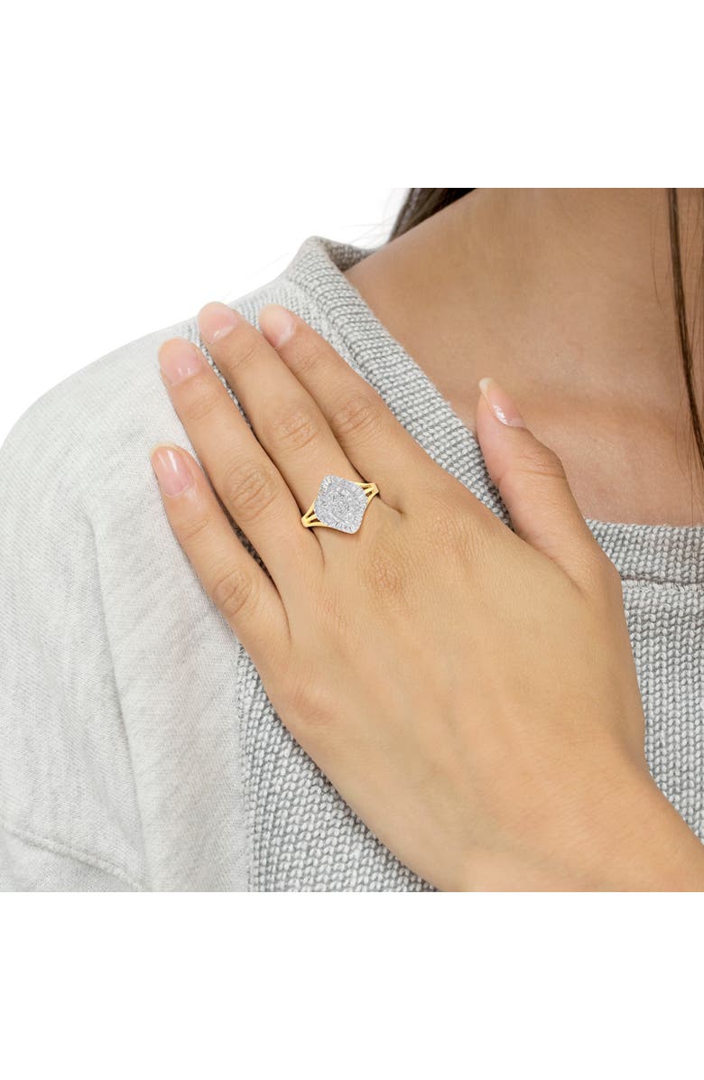 Haus of Brilliance 10K Yellow Gold 1/2 Cttw Diamond Swirl Cocktail Ring, Alternate, color, Yellow Gold