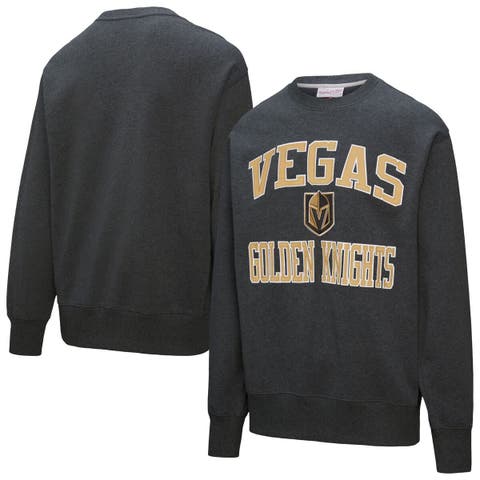 Men's Mitchell & Ness Black Vegas Golden Knights Playoff Win Fleece Pullover Sweatshirt