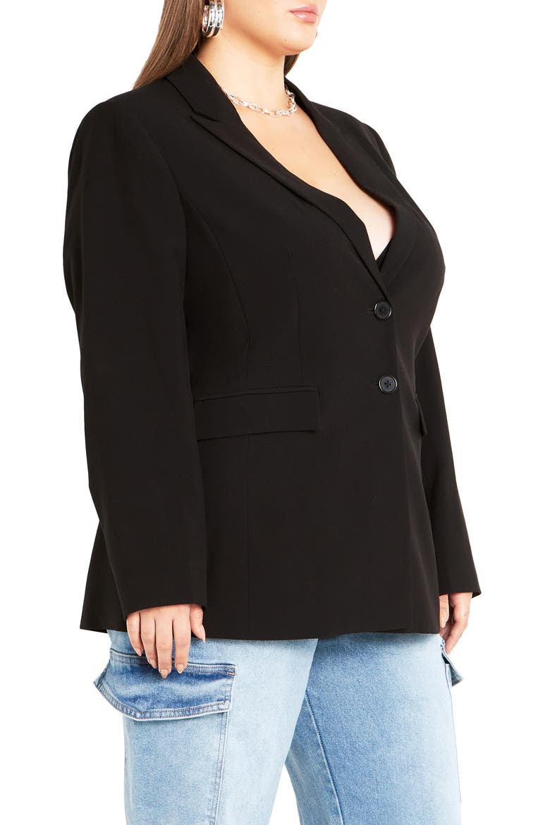 Jazmin Lace-Up Open Back Jacket, Alternate, color, BLACK