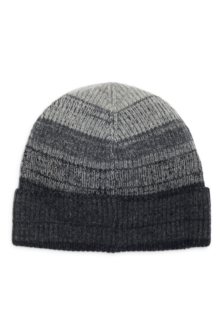 Marled Wool Blend Beanie, Main, color, GREY MULTI